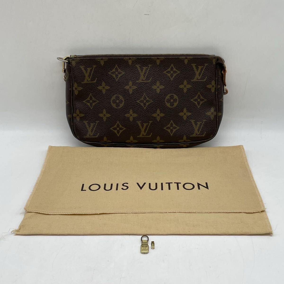 【5W35】1円スタート LOUIS VUITTON / CA1024 ルイヴィトン モノグラム ポシェット アクセソワール ポーチ ハンドバッグ ブラウン系