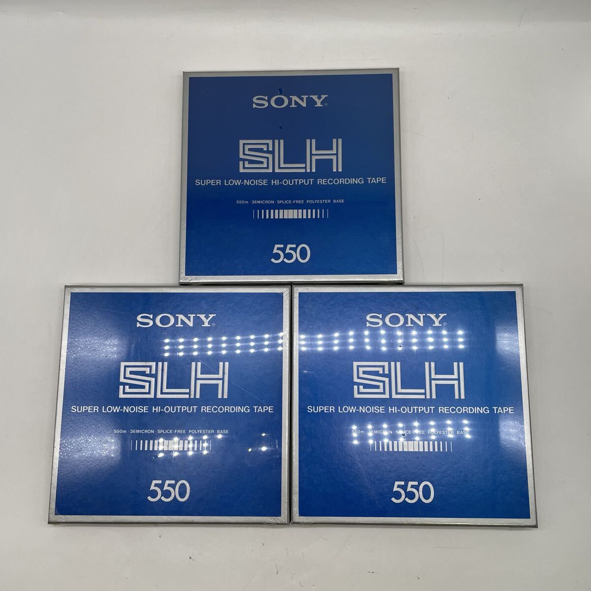 【5W15】1円スタート SONY ソニー SLH-550 3点 SUPER LOW-NOIZE HI-OUTPUT RECORDING TAPE オープンリールテープ 磁気録音テープ 未開封品