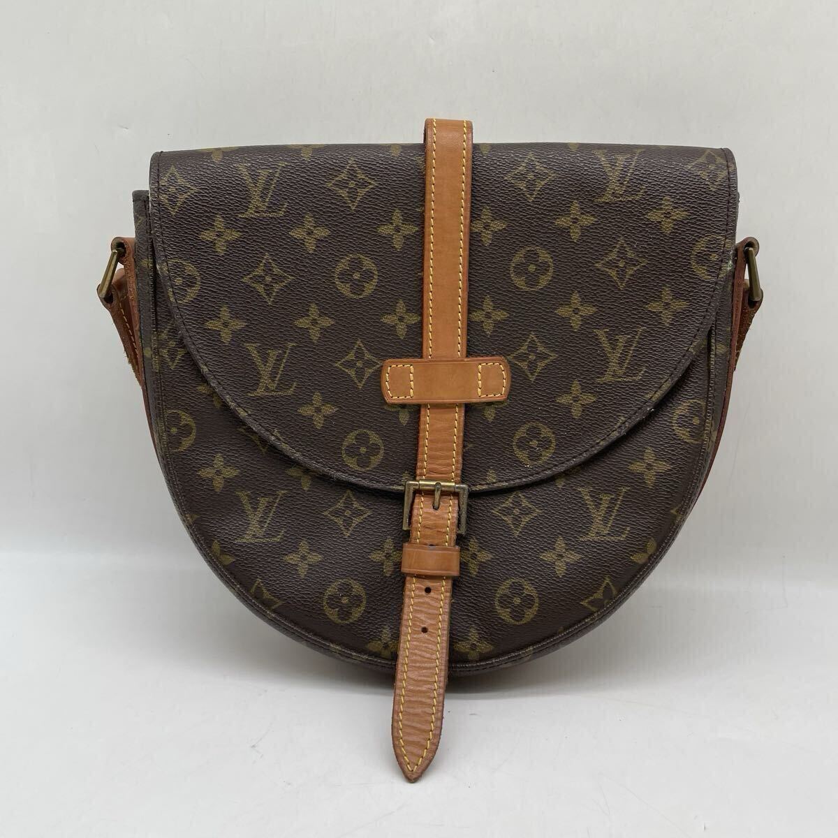 【5W29】1円スタート LOUIS VUITTON / 884 VI ルイヴィトン モノグラム シャンティGM ショルダーバッグ ポシェット 斜め掛け ブラウン系 鞄