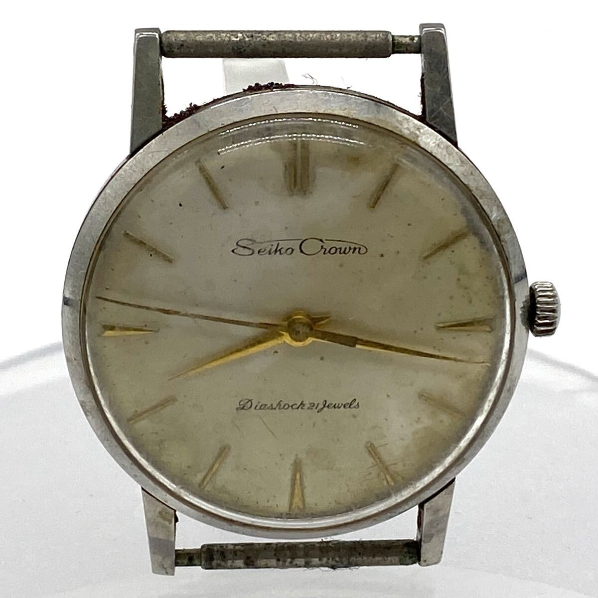 【5山28】1円スタート Seiko Crown / 14036 セイコー クラウン 手巻き 21石 diashock 21Jewels 腕時計 アンティークウォッチ ヴィンテージ