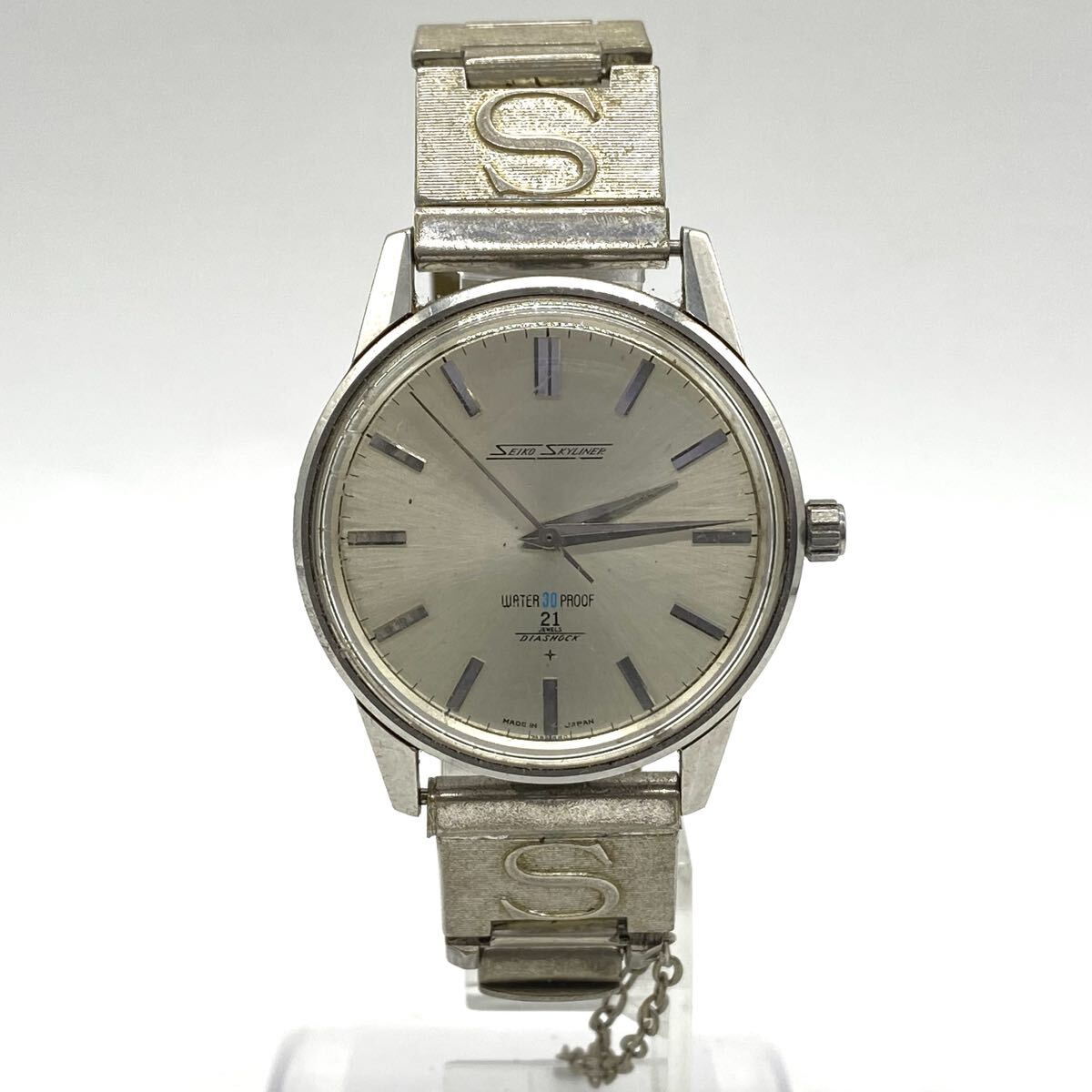 【5山27】1円スタート SEIKO SKYLINER 21JEWELS DIASHOCK / 14092 セイコー スカイライナー 21石 メンズ腕時計 手巻き式 ヴィンテージ