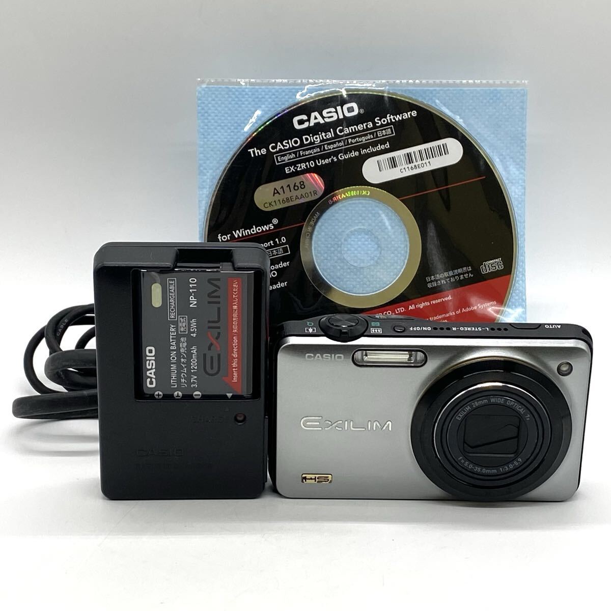 【5M37】1円スタート CASIO EXILM EX-ZR10 カシオ エクシリム コンパクトデジタルカメラ デジタルカメラ デジカメ コンデジ シルバー