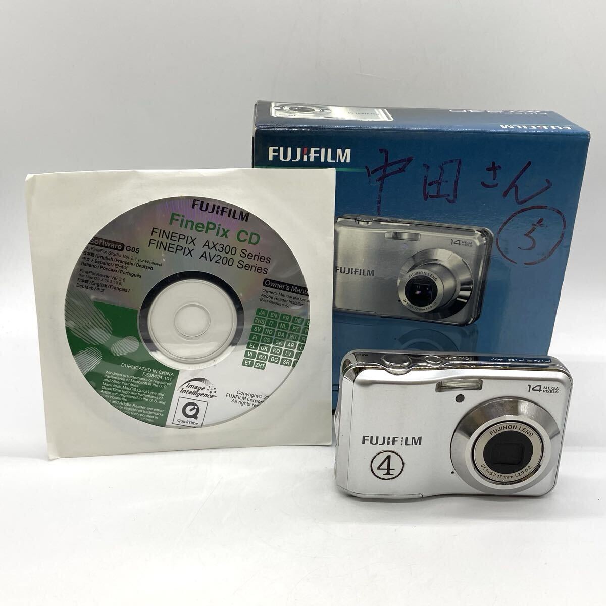 【5S28】1円スタート FUJIFILM FinePix AV240 富士フイルム フジフィルム ファインピックス デジタルカメラ デジカメ コンデジ 箱付き
