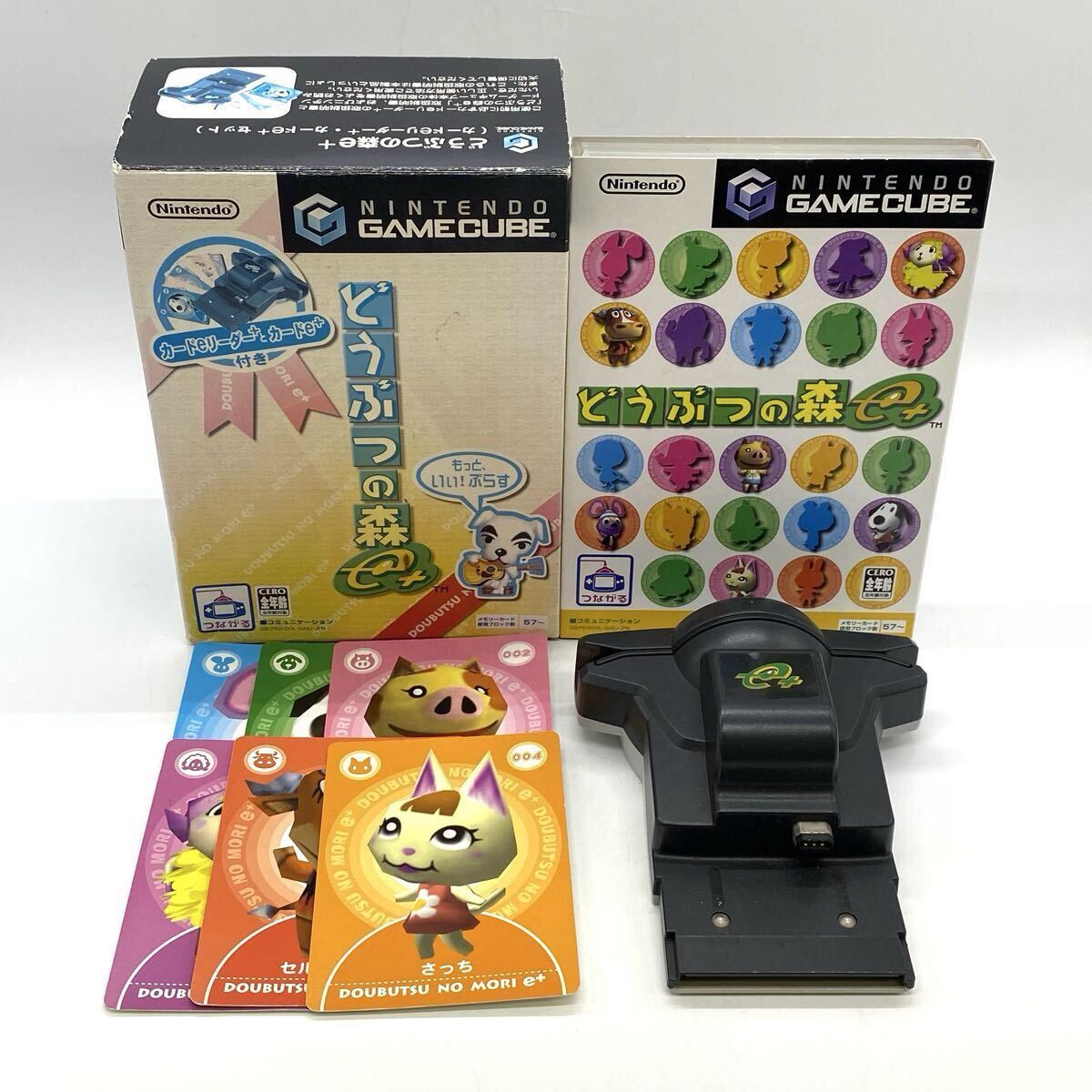 【5A24】1円スタート どうぶつの森e+ カードe+ カードeリーダー＋ セット イープラス GAMECUBE ニンテンドー ゲームキューブ ゲームソフト