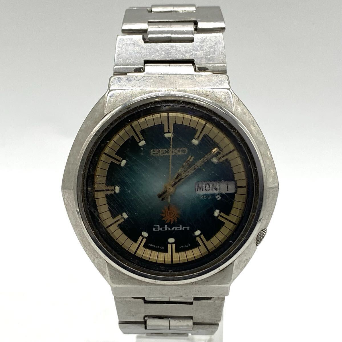 【5山26】 1円スタート SEIKO advan / 6106-7570 セイコー アドバン デイデイト オートマチック 自動巻き 腕時計 メンズ