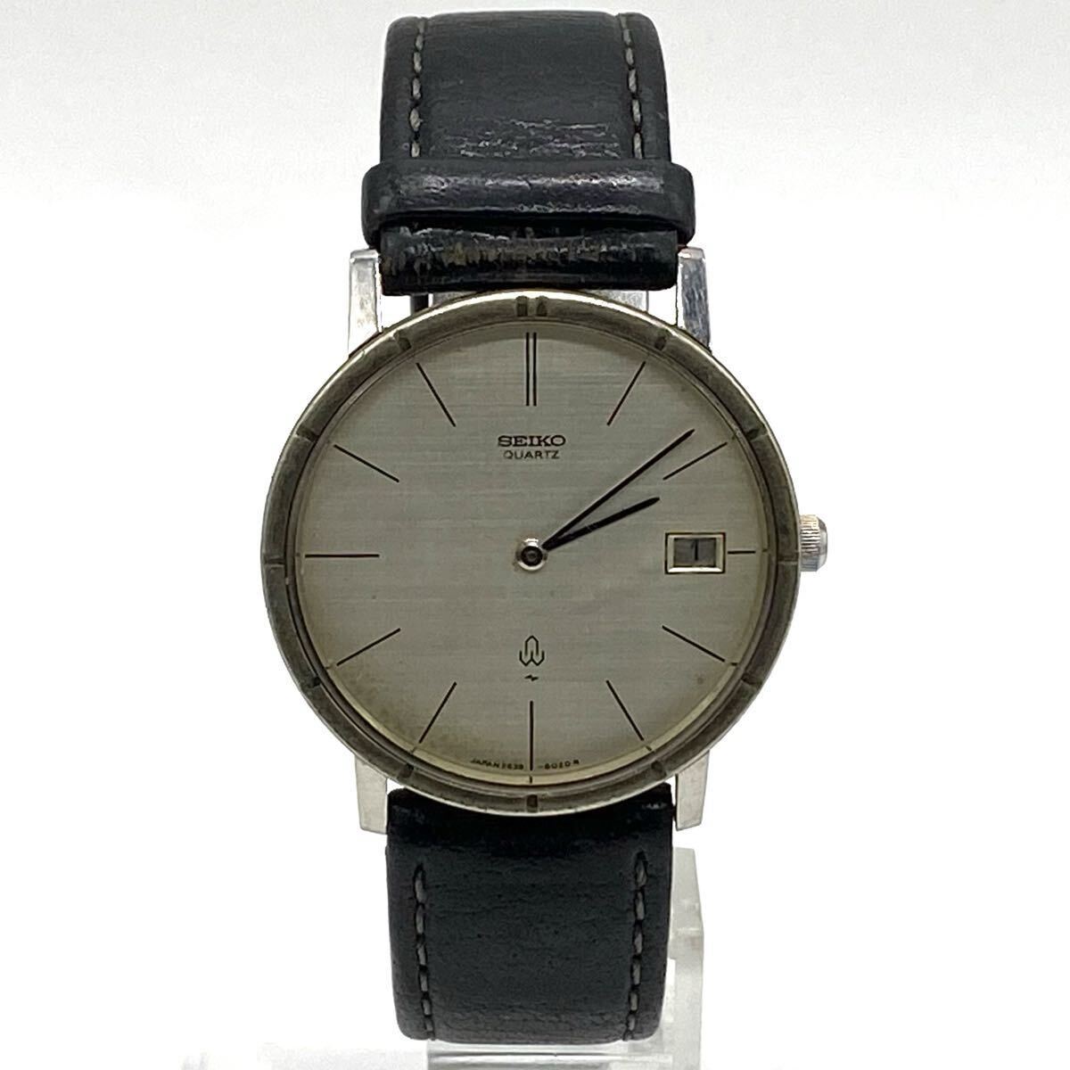  【5白46】1円スタート SEIKO QUARTZ / 2639-8010 セイコー クォーツ デイト 電池式 　ボーイズ 腕時計 シルバーカラー