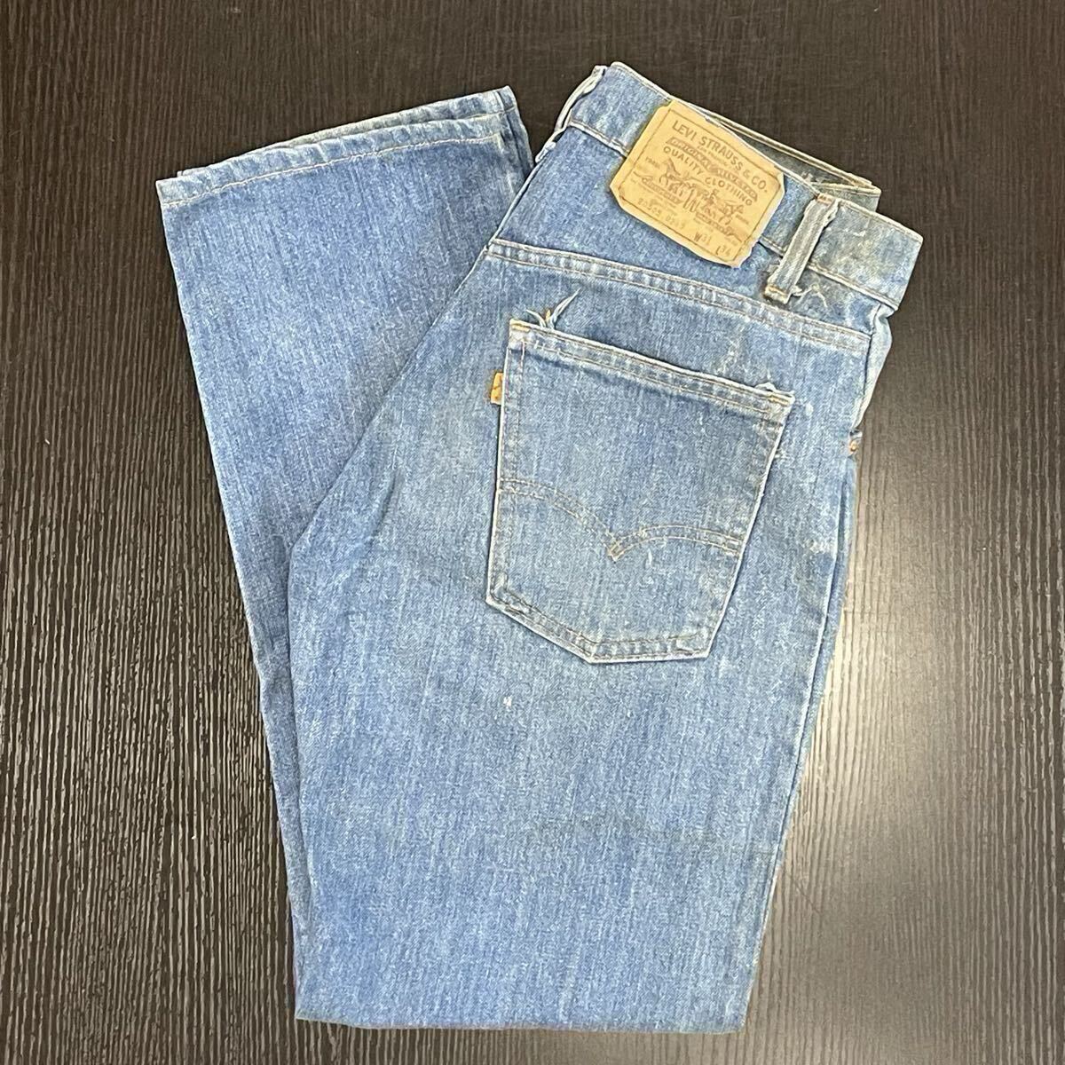 【5Y26】1円スタート Levi's 20505.0217 / リーバイス アメリカ製 W31 L34 ボタン裏 8 1970年代 デニムパンツ ストレートデニム ジーンズ 