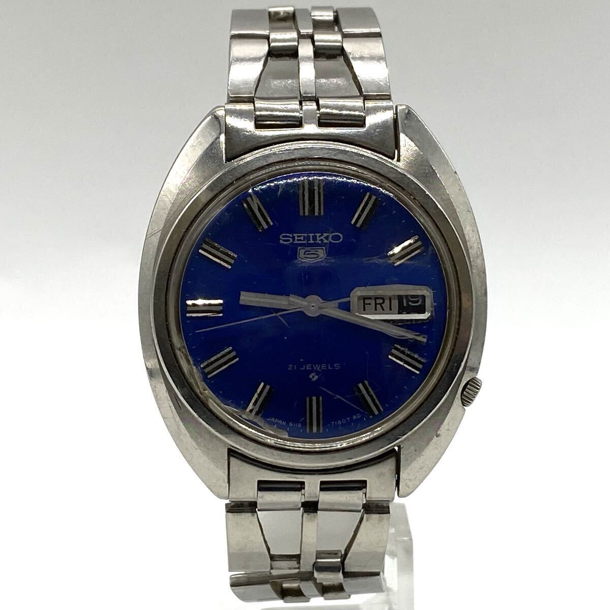 【5山14】1円スタート SEIKO 5 AUTOMATIC / 6119-7030 セイコー ファイブ オートマチック メンズ 腕時計 自動巻 デイデイト 現状稼動品 