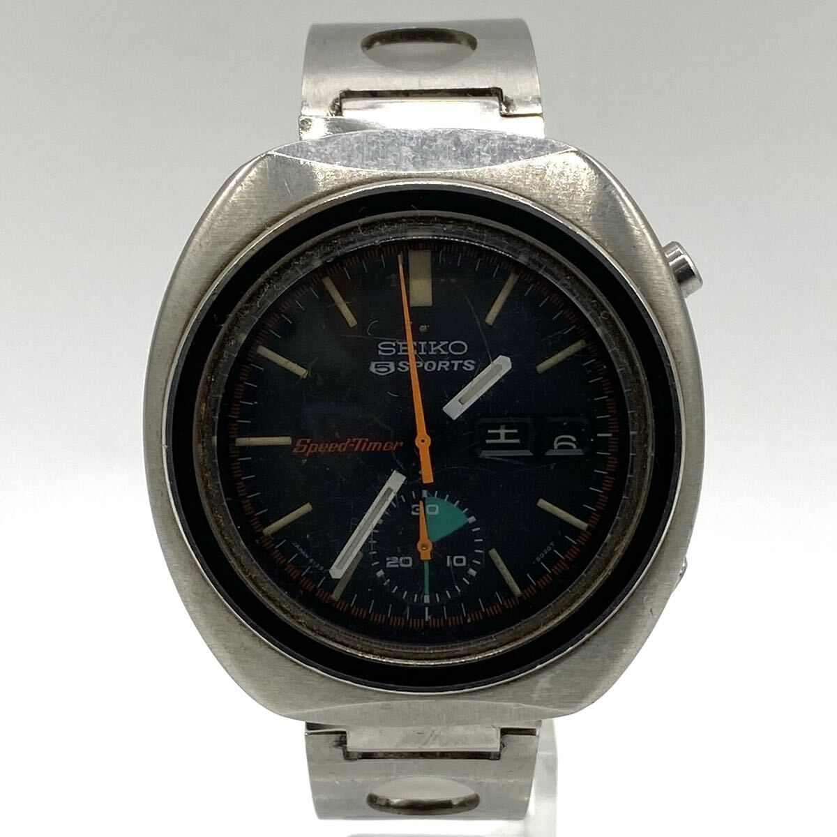 【5山21】1円スタート SEIKO 5 Sports Speed-Timer / 6139-8002 セイコー ファイブ スポーツ スピードタイマー 自動巻 デイデイト 腕時計