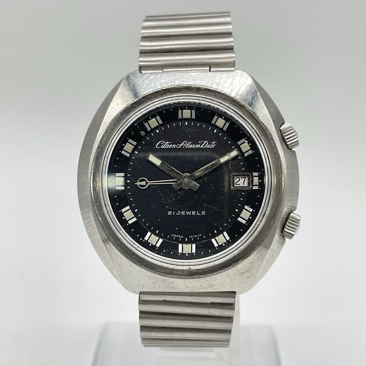 【5山35】1円スタート CITIZEN Citizen Alarm Date 21JEWELS / ALDS 2901 a-y 80901090 シチズン アラーム デイト 21石 手巻き式 腕時計