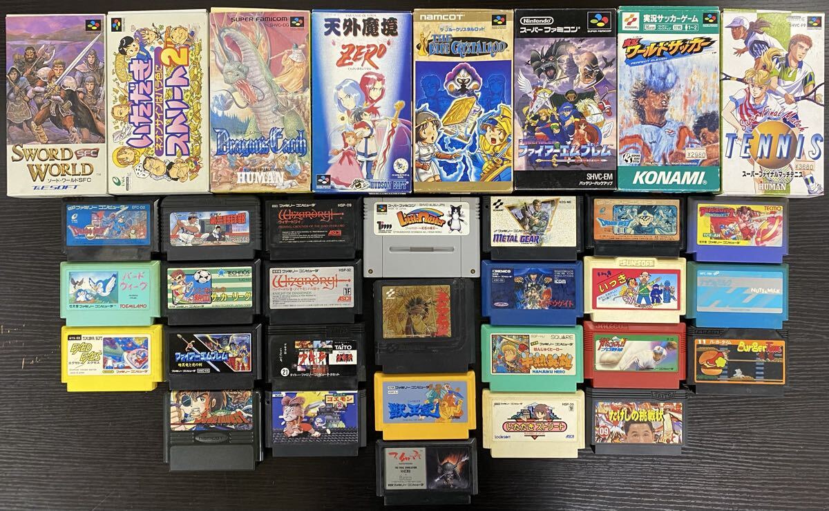 【5Y23】1円スタート ゲーム ファミコンソフト まとめて34点 Nintendo 天外魔境 ZERO ザ ブルークリスタルロッド 不如帰 MADARA 獣王記