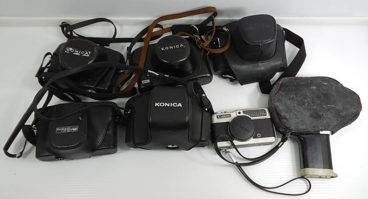 【ジャンク・未チェック品】フィルムカメラまとめ Konica Canon PENTAX FUJICA F300 auto S2 EE matic T3 Demi SPOTMATIC 【A-01】
