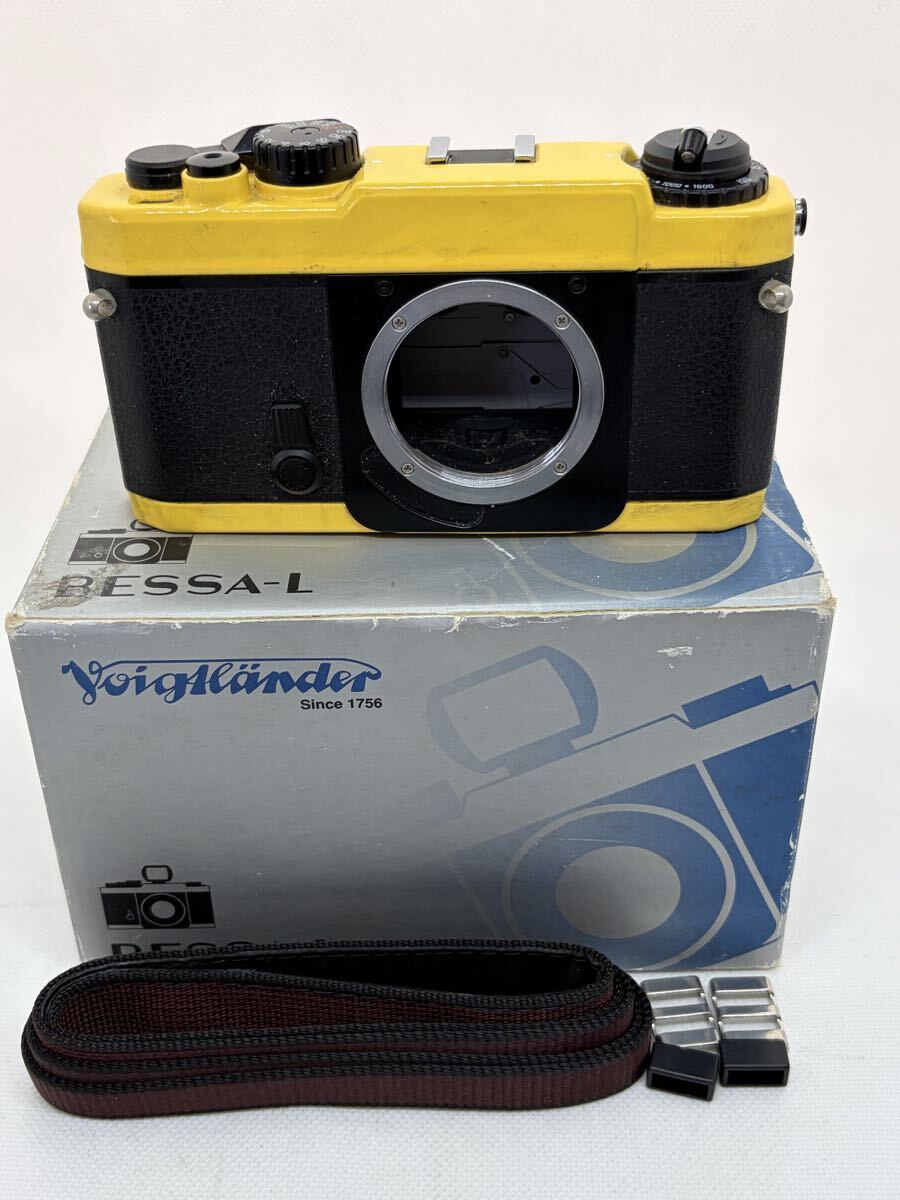 Voigtlander BESSA-L★フォクトレンダー ベッサL★イエロー カスタムペイント★元箱とストラップ付き