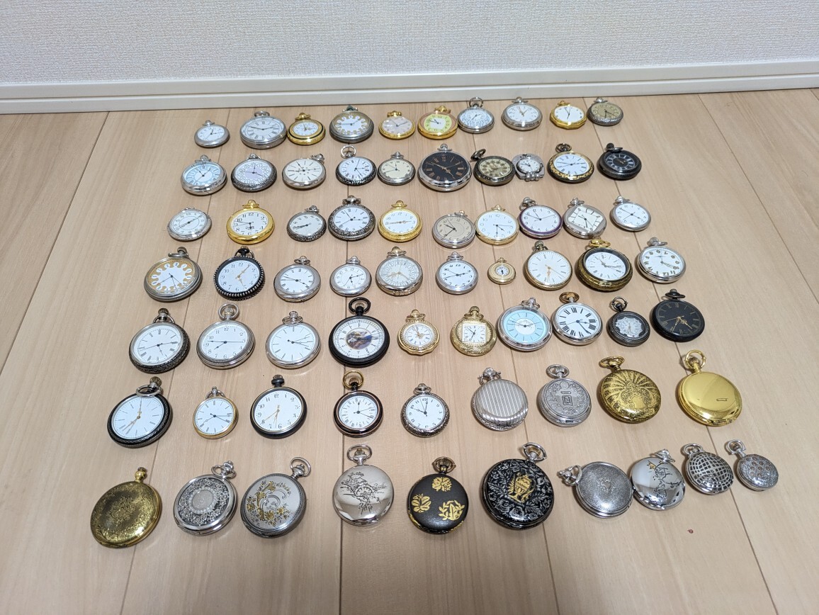 懐中時計 ポケットウォッチ 70個まとめ 時計まとめ ジャンク◆28961