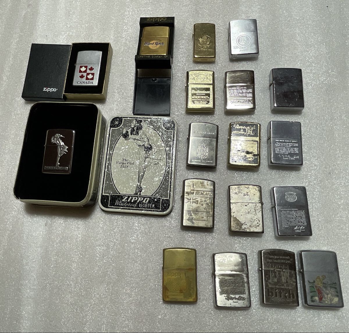 ジッポ まとめて ライター 喫煙具 喫煙グッズ Zippo ヴィンテージ The Varga Girl アルベルト・バルガス レトロ ハードロックカフェ 真鍮