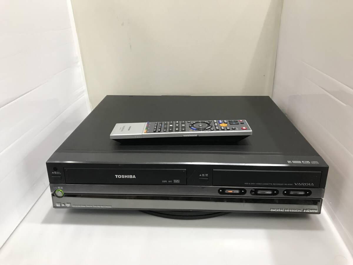 TOSHIBA RD-W300 一体型HDD/DVD/ビデオレコーダー リモコン付　中古品R944