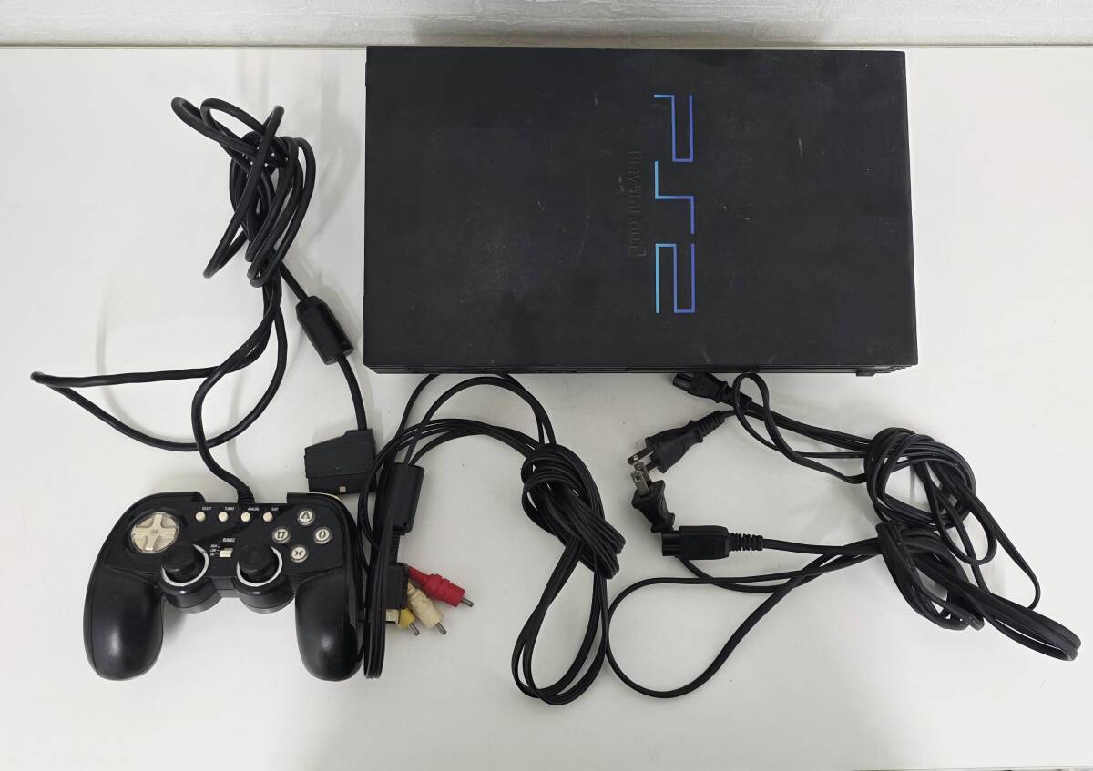 E-3148③ 【同梱不可】980円～ 現状品　SONY/ソニー　PlayStation2　PS2　プレステ2　本体　SCPH-18000　コントローラーセット　通電可
