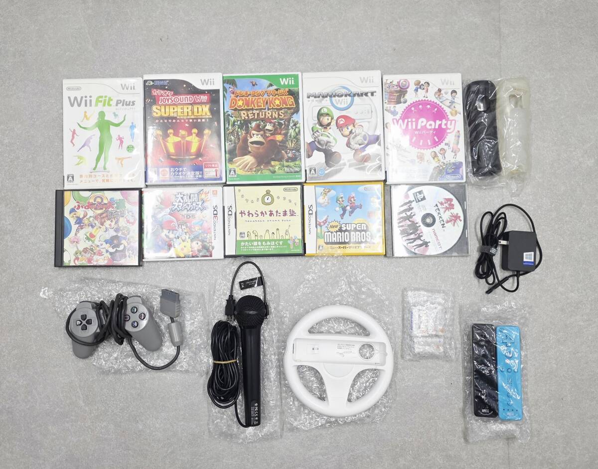 E-3152③ 【同梱不可】980円～ 現状品　Nintendo/任天堂　Wii　ソフト　リモコン　ハンドル　マイク　ゲーム　アクセサリー　