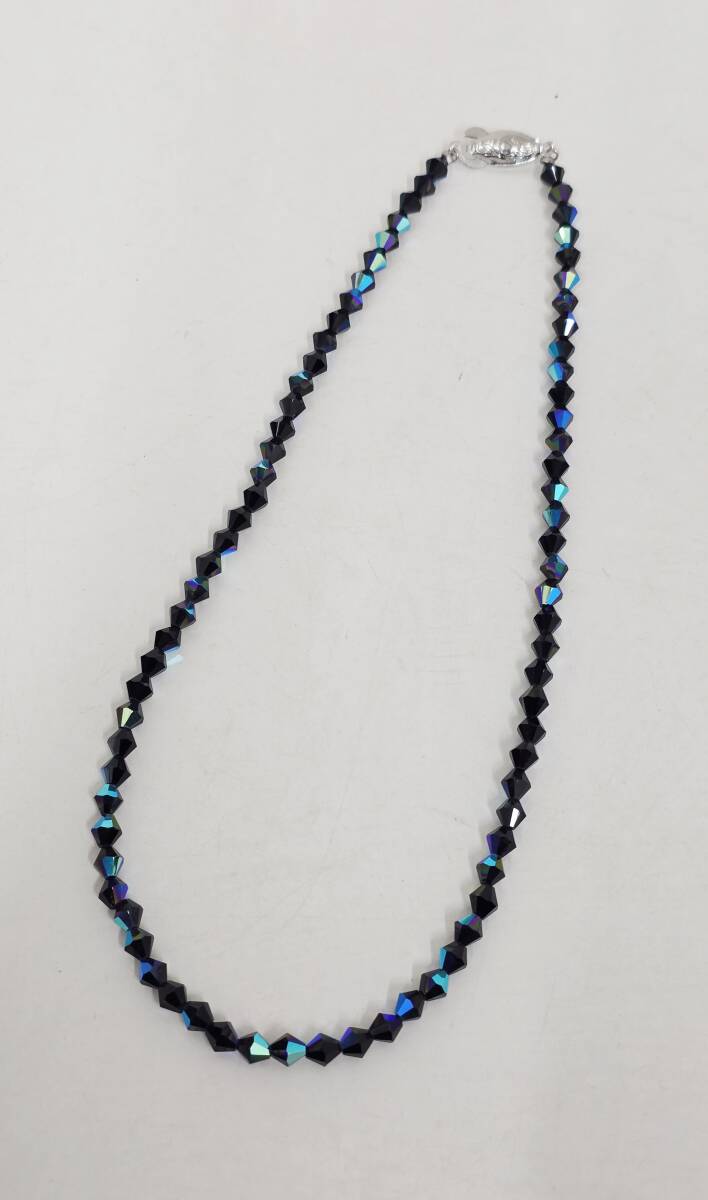 E-3278 【同梱不可】980円～ 現状品　SWAROVSKI/スワロフスキー　ネックレス　G SILVER刻印　レディース　アクセサリー