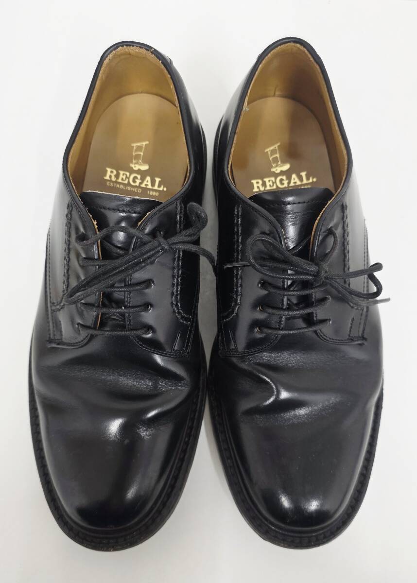 E-2767 【同梱不可】980円～ 現状品　REGAL/リーガル　ドレスシューズ　ビジネスシューズ　2504 676　23.5cm　ブラック　メンズ レディース