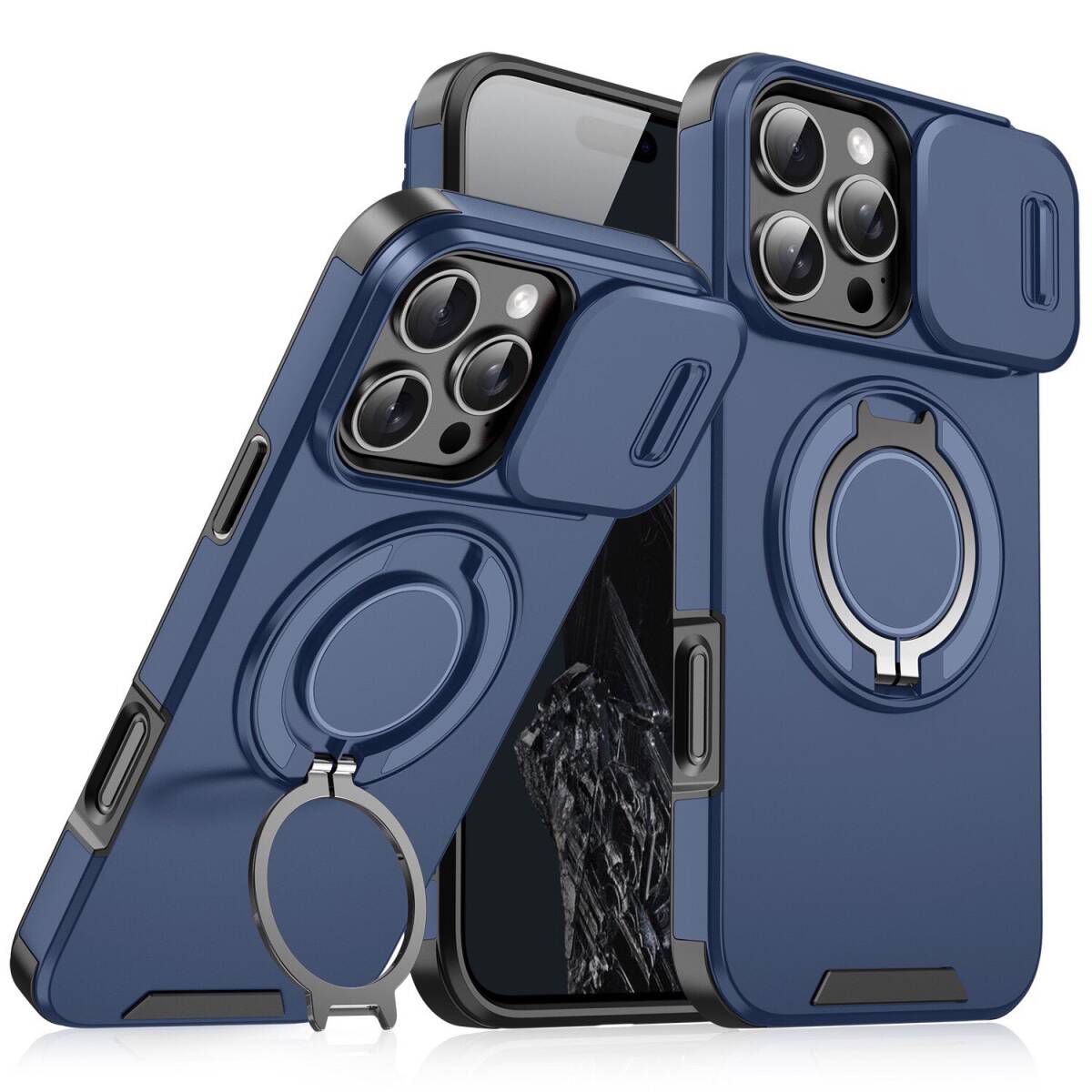 iPhone 17 16 15 14 13 12 11 Pro Max Plus air e ケース レンズ保護 リング付き MagSafe充電 耐衝撃 スタンド機能 スマホ ケース