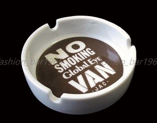 超希少★VAN JAC ヴァンヂャケット★Global Eye グローバルアイ アッシュトレイ☆当時物 ノベルティ陶器 灰皿 / コレクターズアイテム 