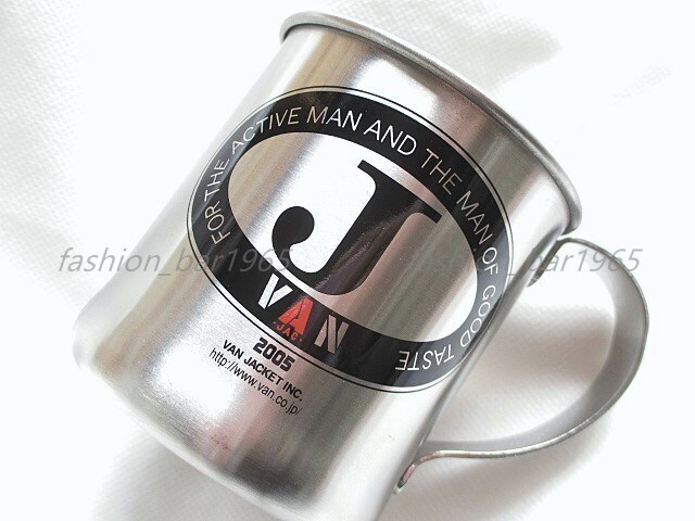 希少★VAN JAC ヴァンヂャケット★Jマーク ステンレス マグカップ★2005年 限定 ノベルティ/インターナショナルプレート Kent SCENE
