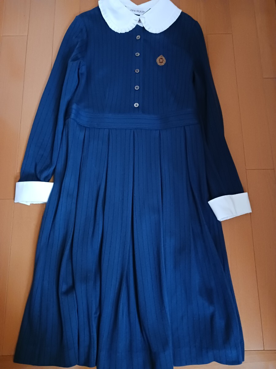 ジェーンマープル長袖ワンピースネイビーストライプJaneMarple