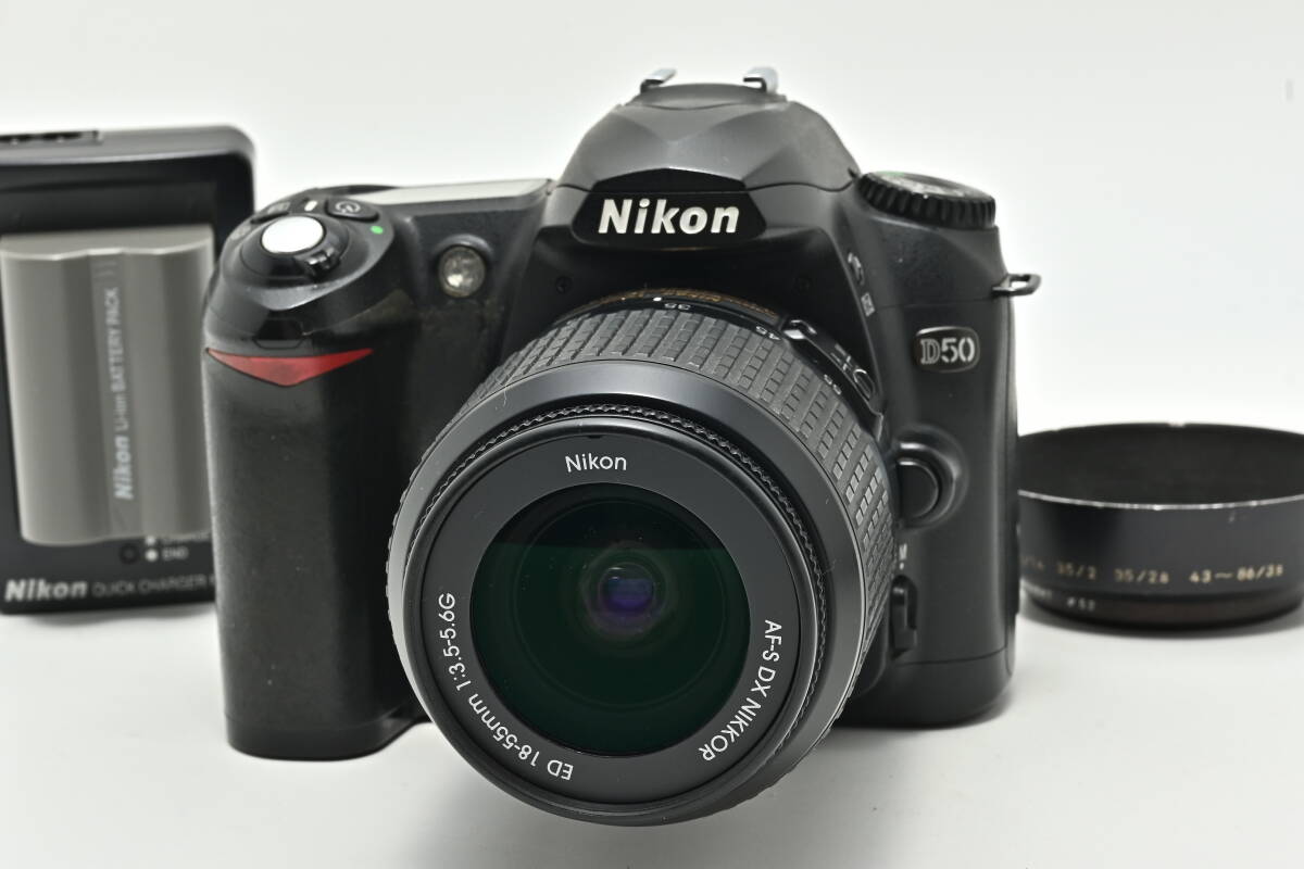 1N-127 Nikon ニコン D50 + AF-S DX NIKKOR 18-55mm f/3.5-5.6 G ED デジタルカメラ オートフォーカス 一眼レフ ズーム