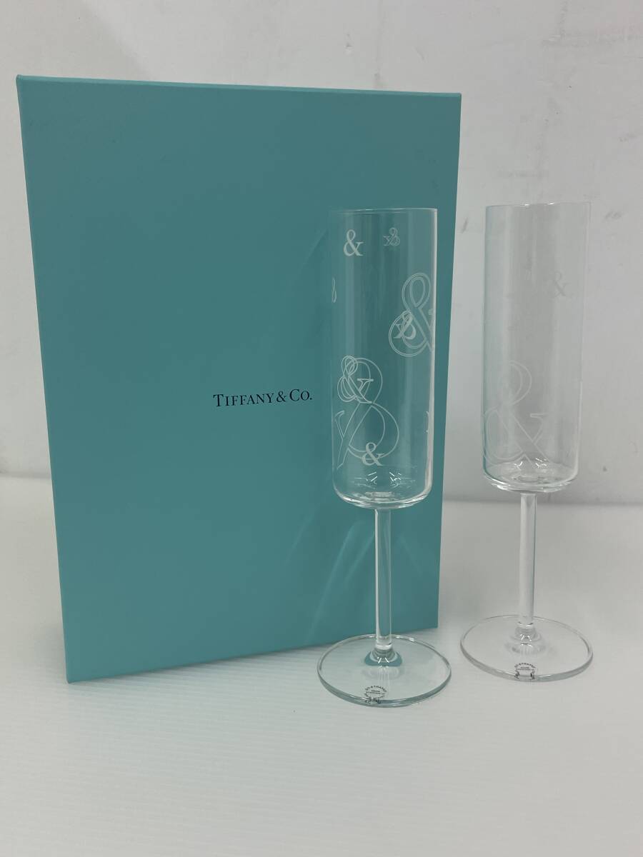 ティファニー■Tiffany & Co. アンパサンド コレクション シャンパングラス ペアセット■未使用開封品