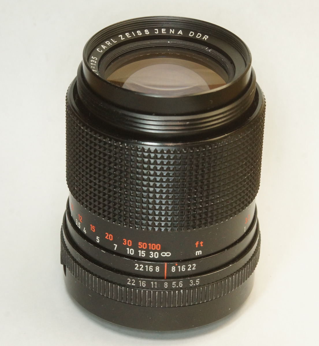 ドイツ製 Carl Zeiss Jena MC S 1:3.5 f=135 M42 98N-084 輸出仕様 RedMC ブラック 80年代 Sonnar 3.5/135