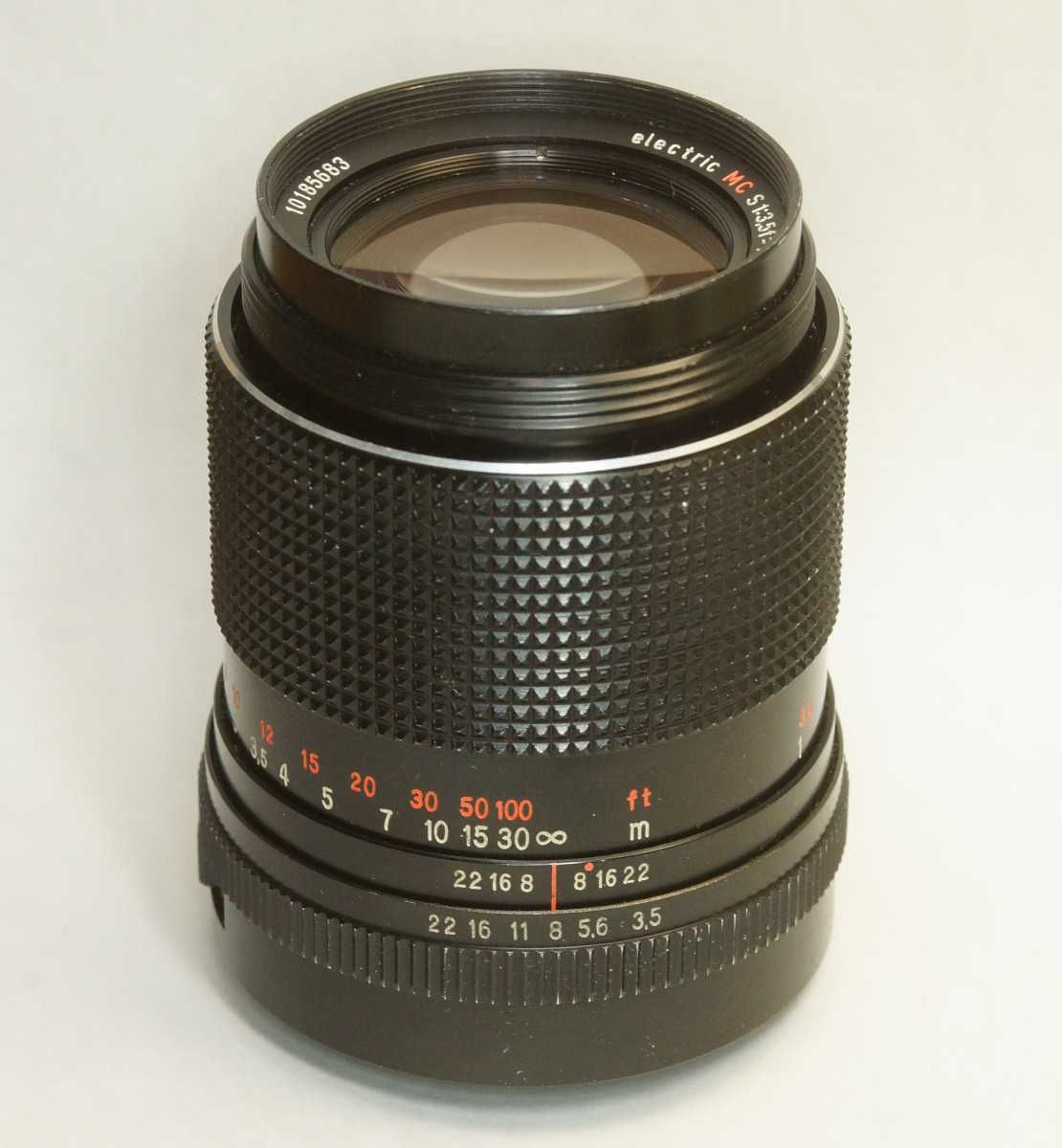 ドイツ製 Carl Zeiss Jena electric MC S 1:3.5 f=135 M42 97N-683 輸出仕様 RedMC ブラック Sonnar 3.5/135