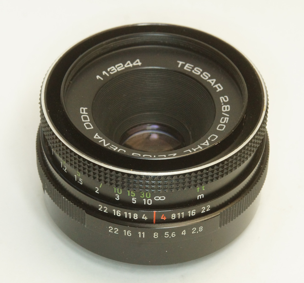 ドイツ製 Carl Zeiss Jena Tessar 2.8/50 M42 922NB-244 ブラック 中後期型 A/M切替レバー 80年代