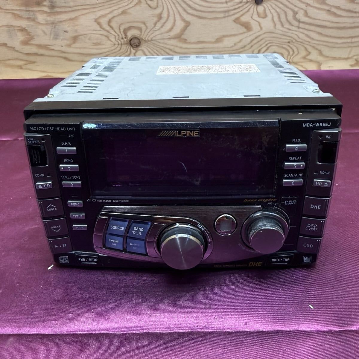 R81063 レア ALPINE MDA-W955J MD CD DSP ハードユニット プレイヤー カーオーディオ アルパイン 2DIN DSP 旧車 ネオクラ