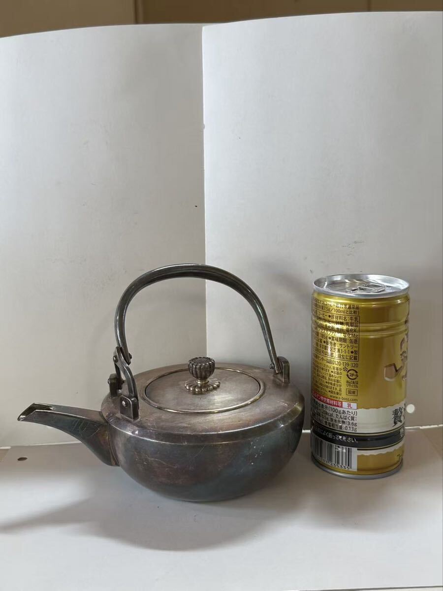 銀瓶 純銀製 重量約320g 湯沸 煎茶道具 