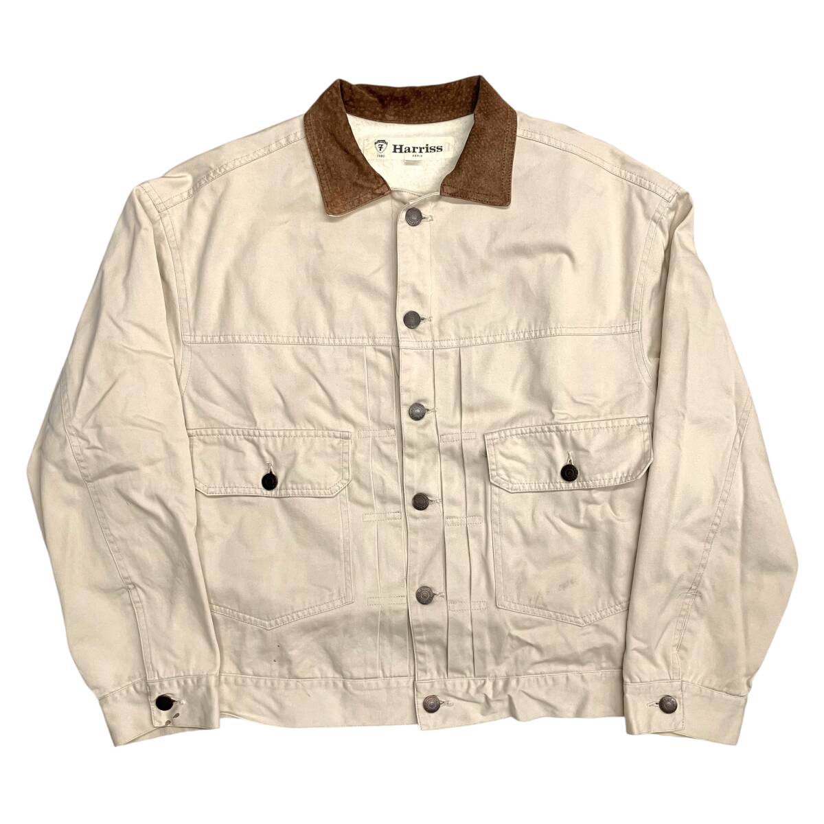 Harriss Paris ハリス ジャケット Mサイズ ベージュ ブラウン メンズ