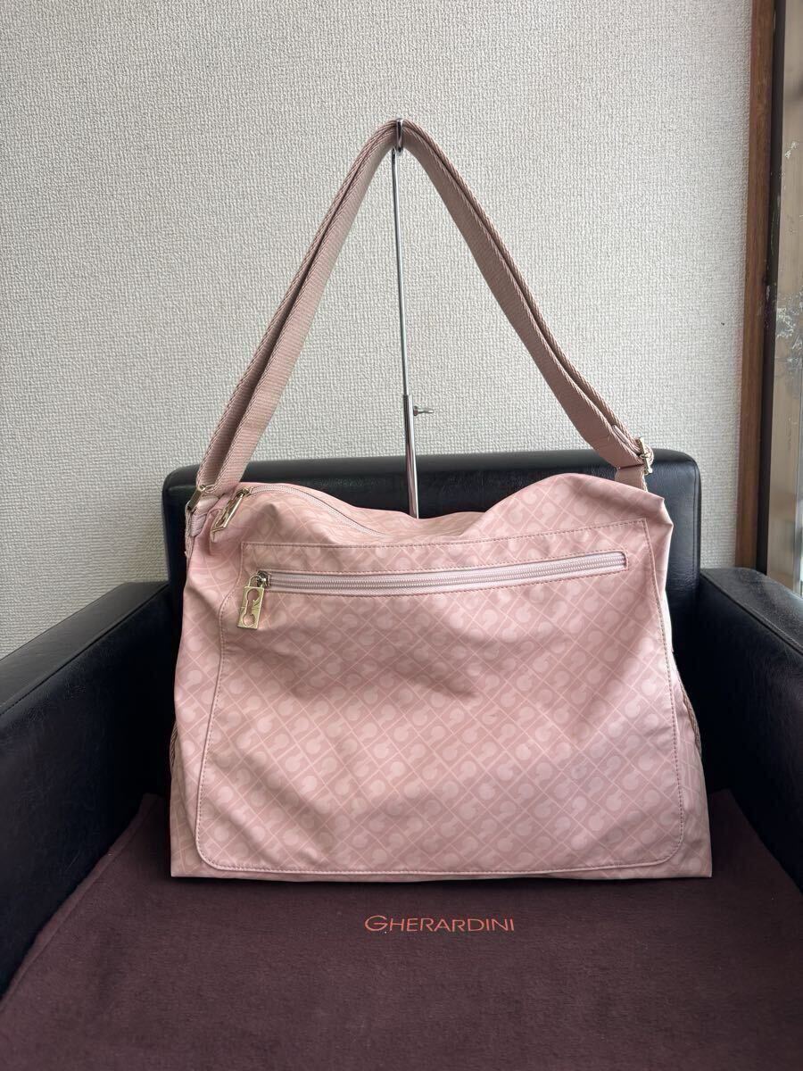 GHERARDINI ゲラルディーニ ソフティ 総柄 ショルダーバッグ ピンク