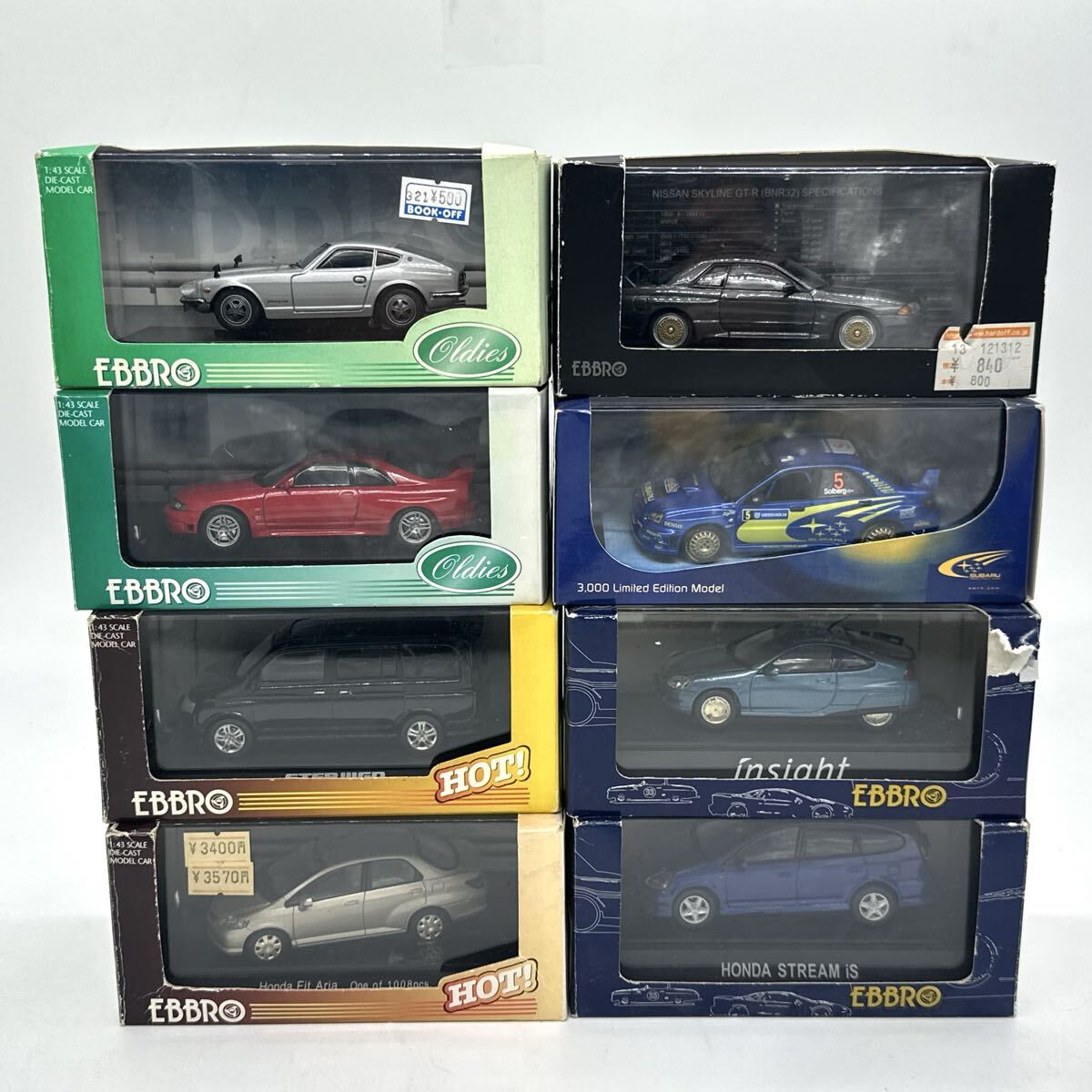 ★コレクター品放出 EBBRO エブロ まとめ 8台セット フェアレディ インプレッサ スカイライン GT-R ストリート NISSAN HONDA 