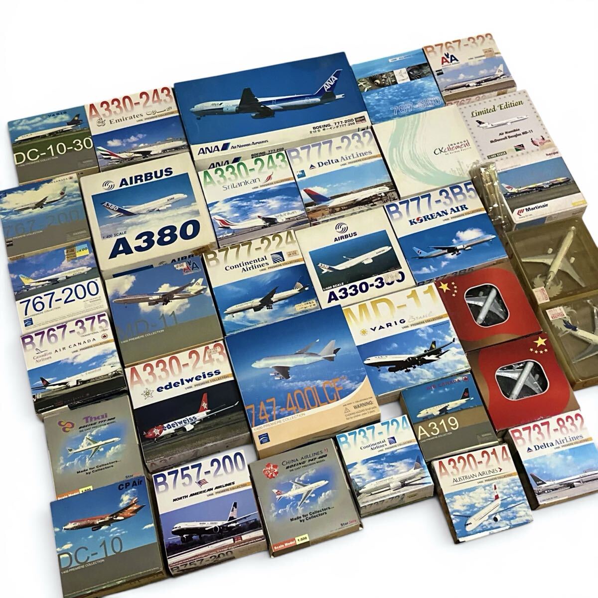 ★コレクター品放出 航空機 飛行機 模型 プラモデル 大量 まとめ 33個 AIRBUS ANA 全日空 1/400 1/500 