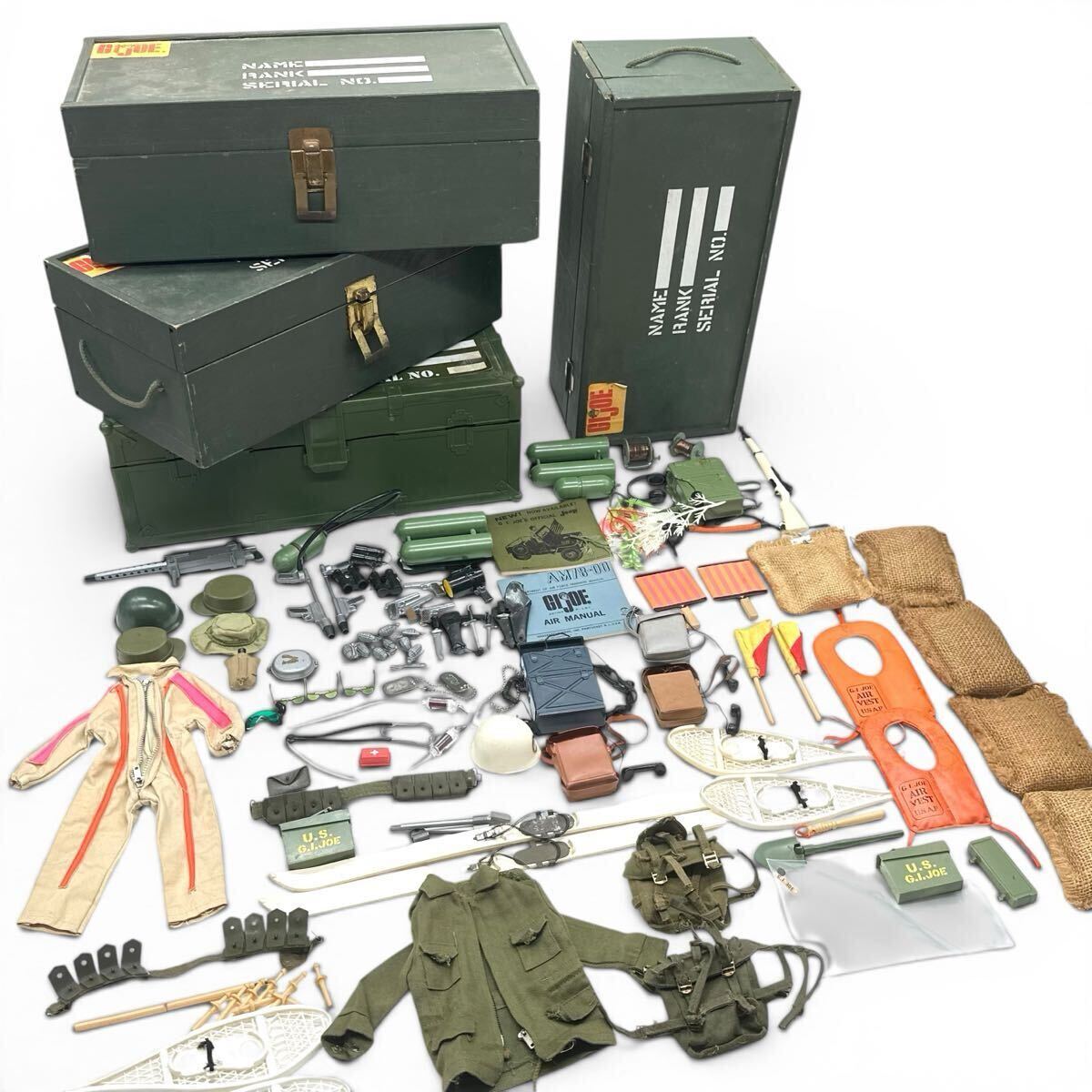 ★コレクター品放出 当時物 GIジョー 装備品 武器 軍服 戦闘服 帽子 医療機器 工具 など 超大量 まとめ