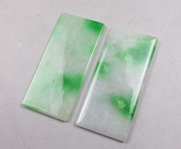 中国美術 翡翠 牌子 二点 TK015