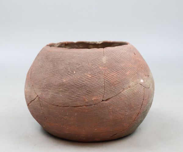 中国美術 春秋戦国時代 硬陶印文壺 土器 TK134
