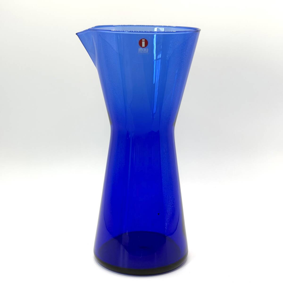 [美品廃盤] iittala/イッタラ Kartio/カルティオ カイフランク カラフェ ピッチャー 花瓶 フラワーベース コバルトブルー フィンランド