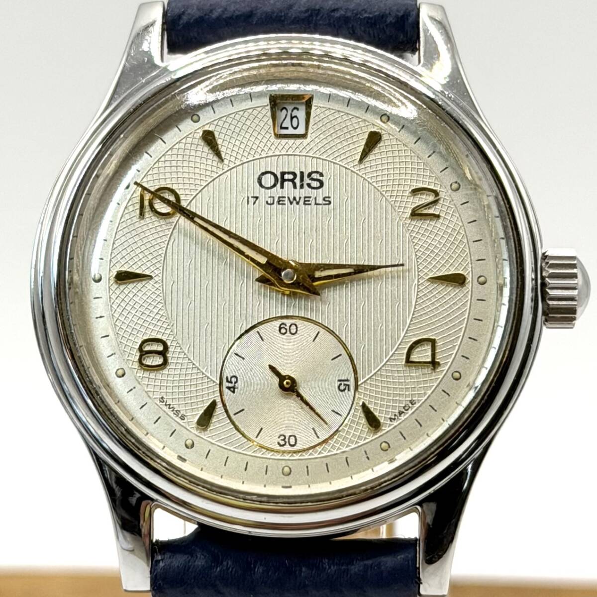 [稼働新品ベルト] ORISl / オリス クラシック 17JEWELS スモールセコンド 32mm 手巻き 3針 アナログ デイト ボーイズ メンズ 腕時計