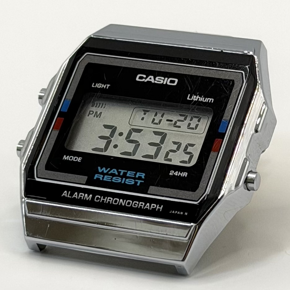 [希少] 稼働品 CASIO A156W 80s' カシオ レトロデザイン ヴィンテージ デジタル 腕時計 メンズ 現状品