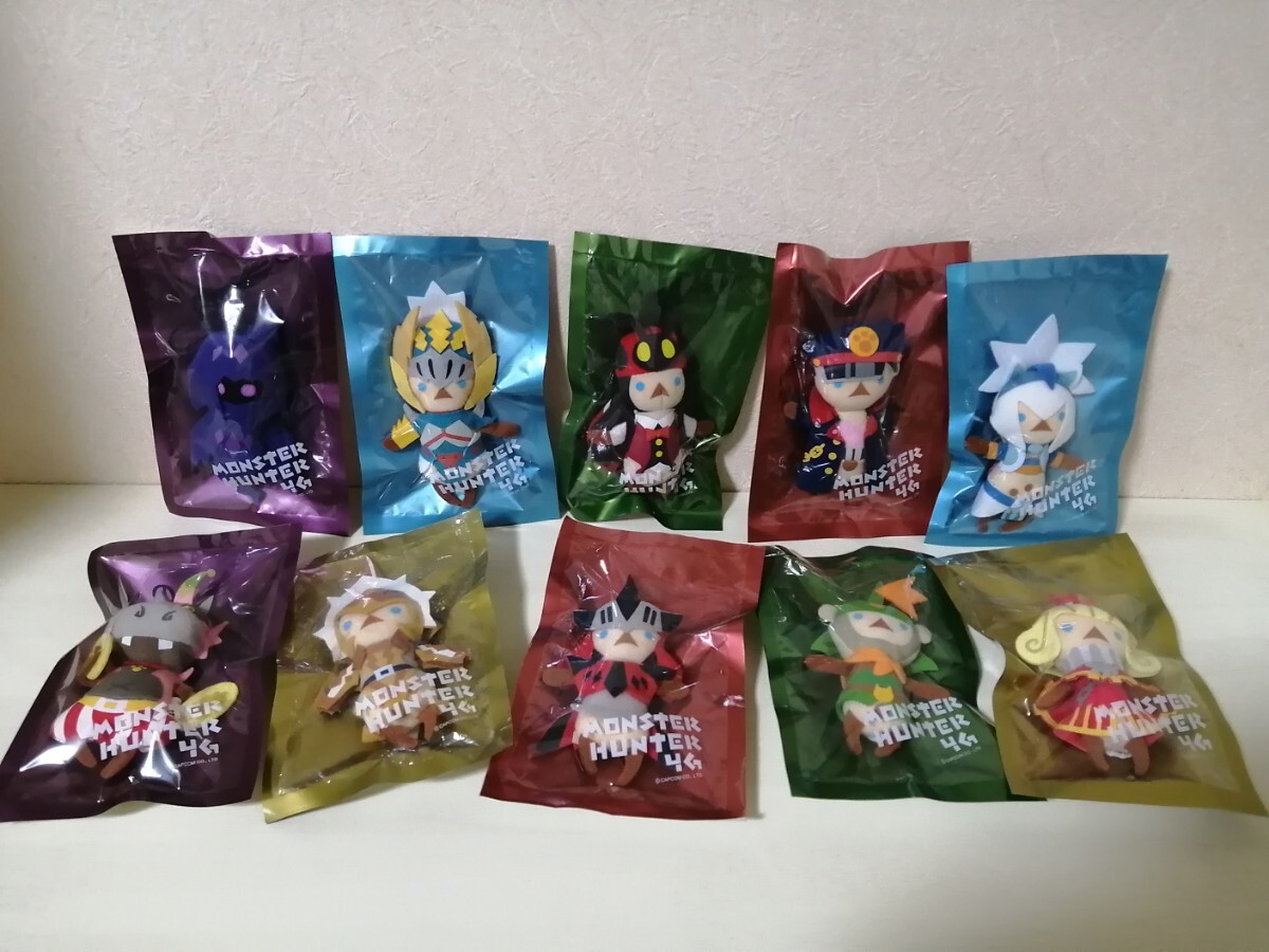 【未開封・全10種コンプ】モンニャン隊マスコット　イーカプコン限定特典　MH4G　ぬいぐるみ　モンスターハンター