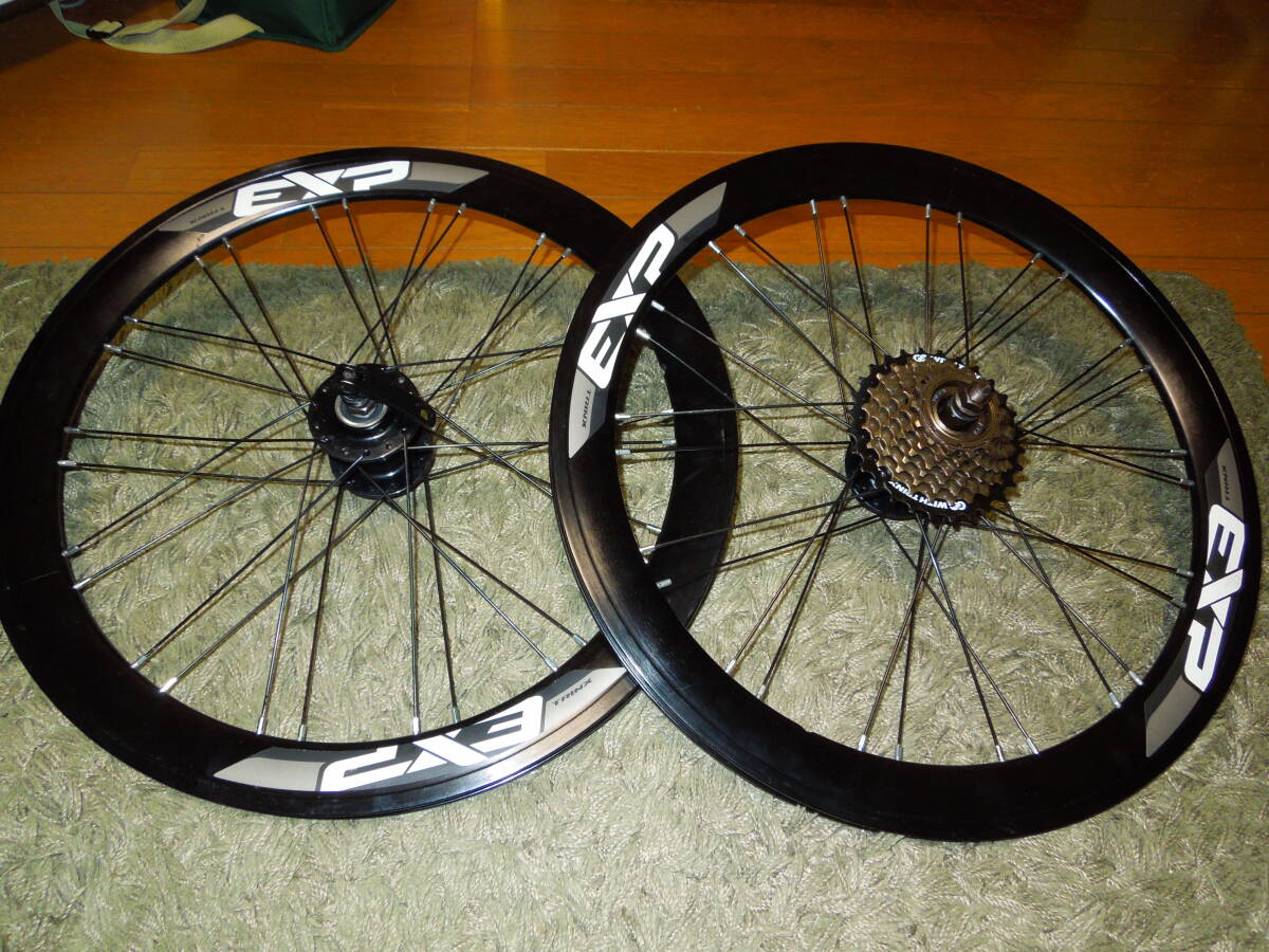 EXP TRINX 前後ホイール 20x1-1/8x18 詳細不明・外寸約Φ46㎝ 年数経過使用品現状し