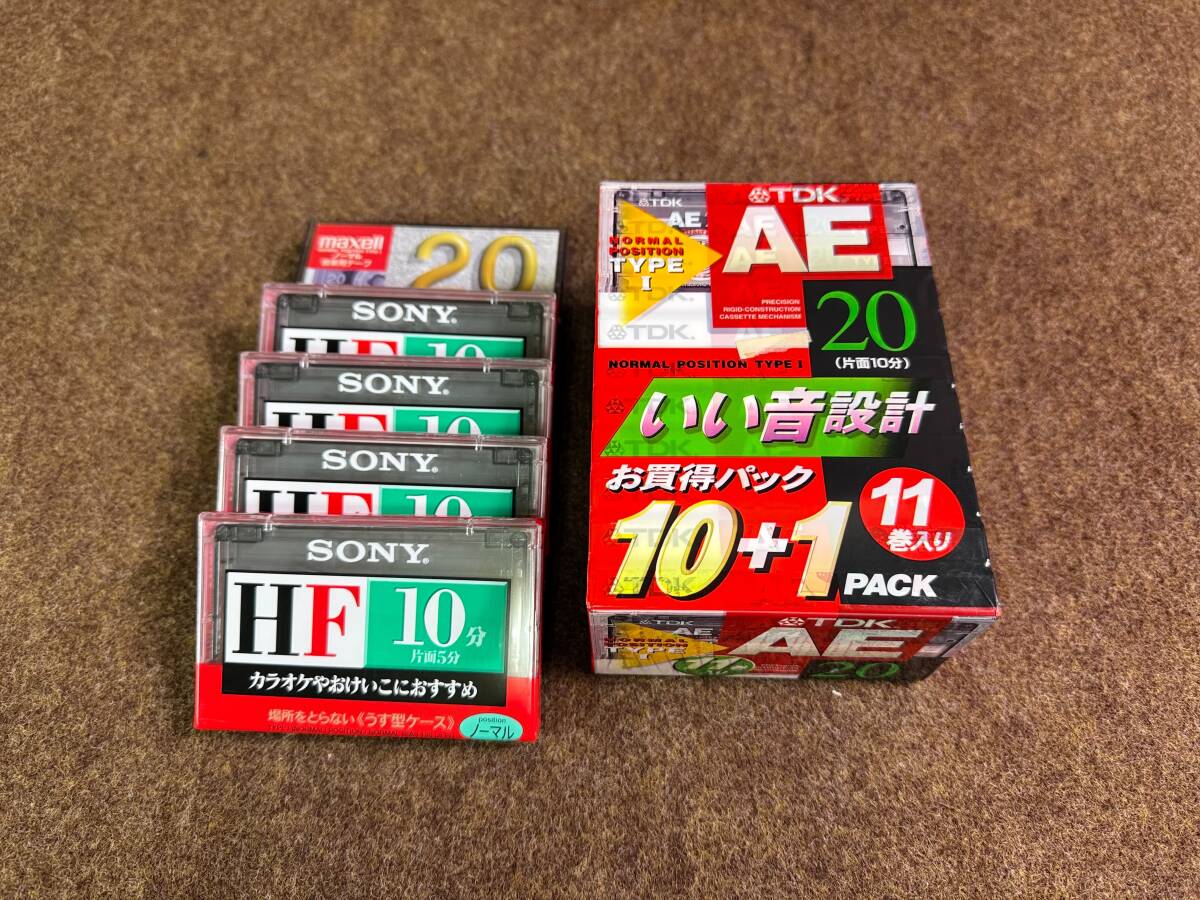 【未開封】60 1F／TDK AE20 11巻 SONY HF10 4巻 AE-20X11F ノーマルポジション TYPEⅠ C-10HFA ソニー カラオケ お稽古 1本おまけ