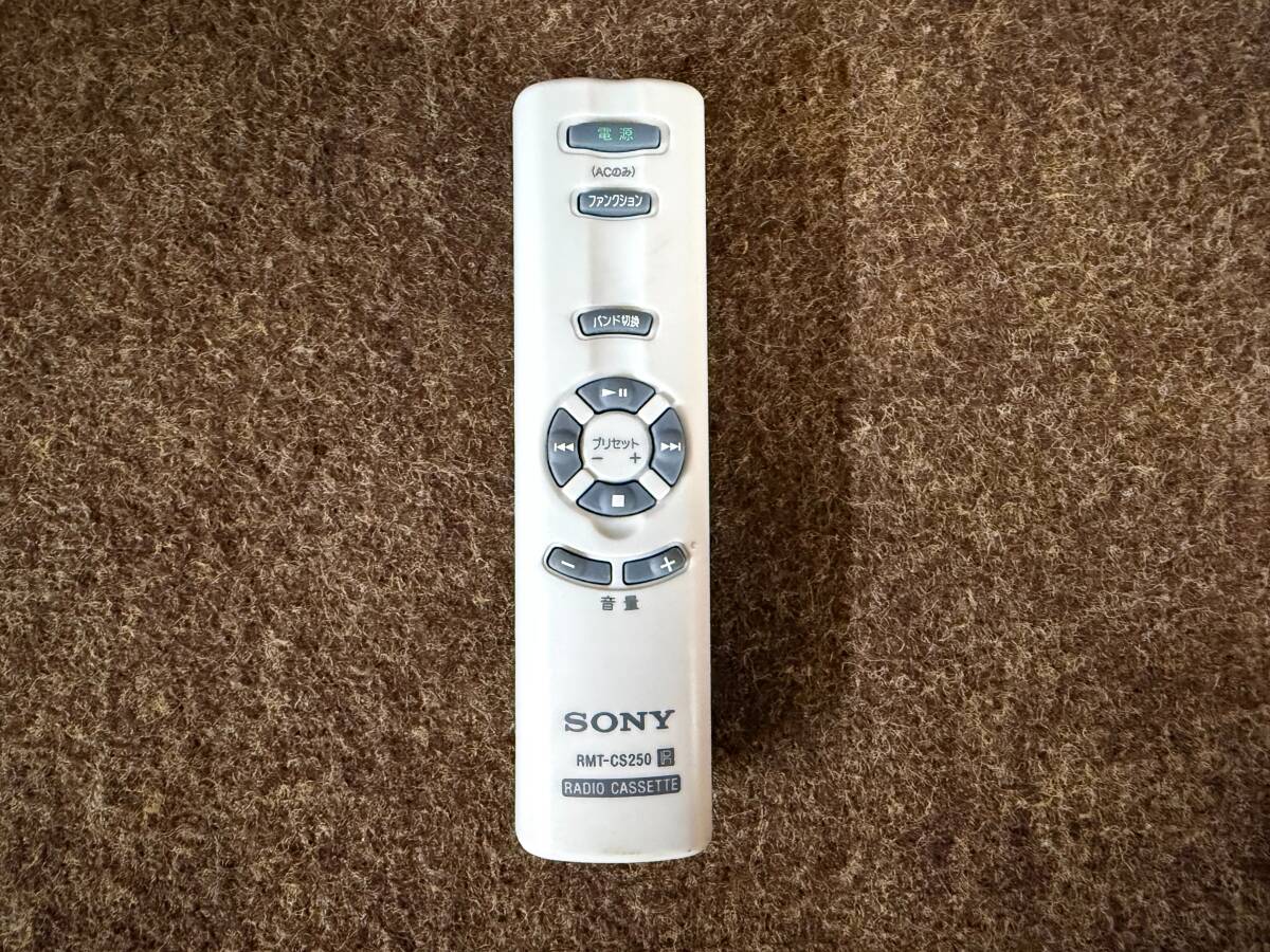 60 1F／ソニー オーディオリモコン RMT-CS250 SONY ラジオカセット 動作未確認 レタパプラスOK 定形外OK