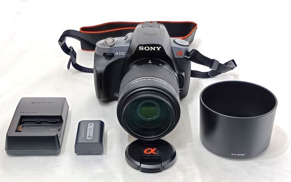 1円～◆SONY◆ソニー デジタル 一眼レフ カメラ α 330 DSLR-A330 DT 4-5.6/55-200 SAM ジャンク品 中古 現状品 長期保管品